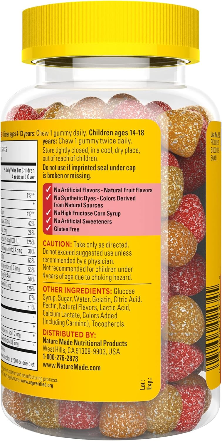 Nature Made Kids First Multivitamin with Omega-3, Kids Vitamins and Minerals for Nutritional Support, 70 Kids Multivitamin Gummies