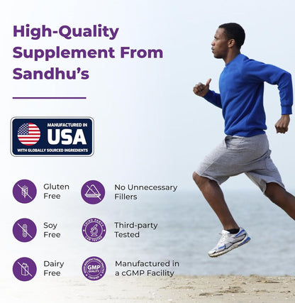 Sandhu's Quercetin with Bromelain 1000mg Per Serving 120 Count Vegetarian Capsules