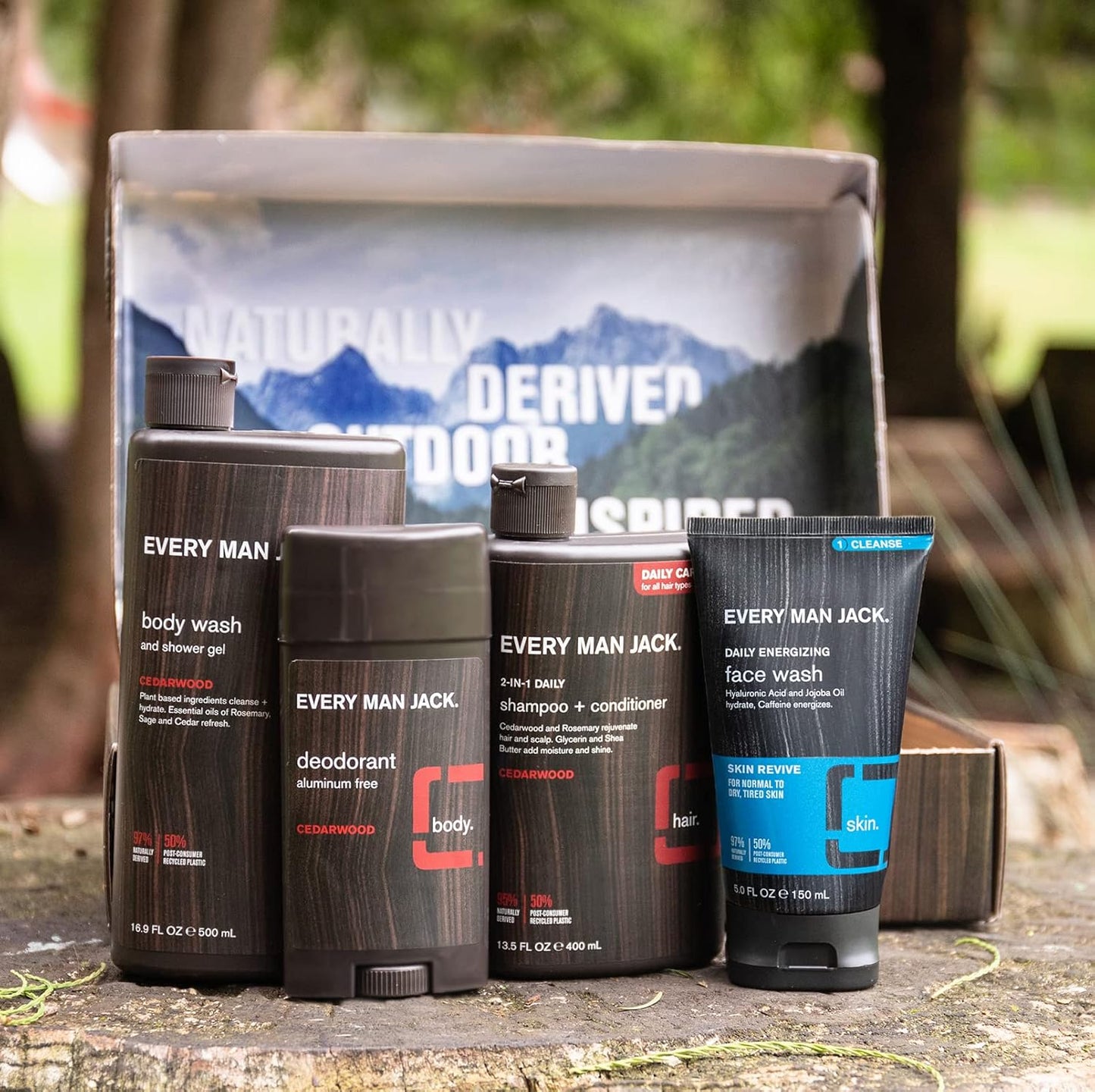 Men's Sea Salt Body Set - Bath and Body Gift Set with Clean Ingredients & A Refreshing Sea Salt Scent - Round Out His Routine with Body Wash, 2-in-1 Shampoo, Deodorant & Face Wash