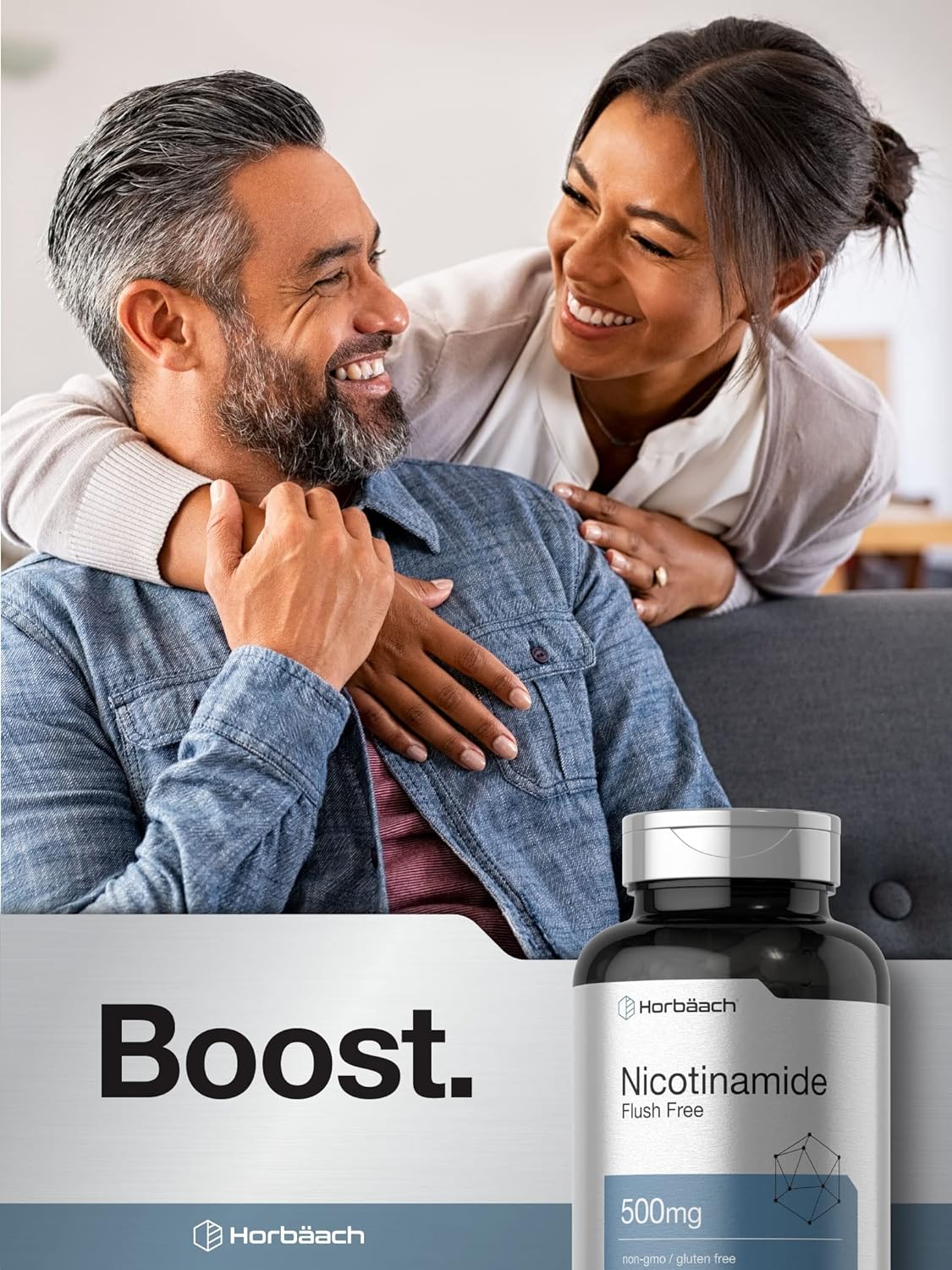 Horbaach - Nicotinamide | 500mg | 180 Capsules