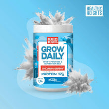 Grow Daily 3+ Shake Mix 7-serving Canister by Healthy Heights - Protein Powder (Plain) - Developed by Pediatricians - High in Protein Nutritional Shake - Contains Key Vitamins & Minerals Healthy Heights