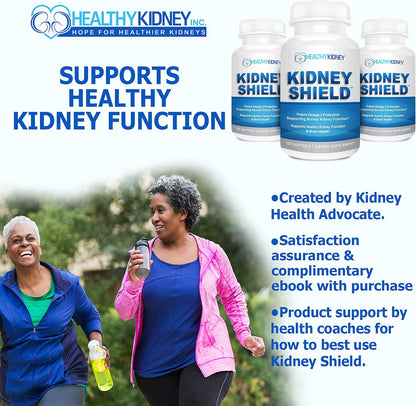 Kidney Shield 120 Caps Kidney Supplement to Support Normal Kidney Function and Support Kidney Health for Kidney Cleanse Omega 3