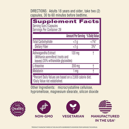 NEURIVA Sleep Plus with 4-in-1 Benefits - Clinically Tested Ashwagandha, L-Theanine & Melatonin - Reduce Stress, Fall Asleep Faster, Improve Sleep Quality, Wake Up Refreshed*,