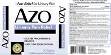 AZO Urinary Pain Relief, Dietary Supplement - for Urinary Discomfort, 30 Count AZO