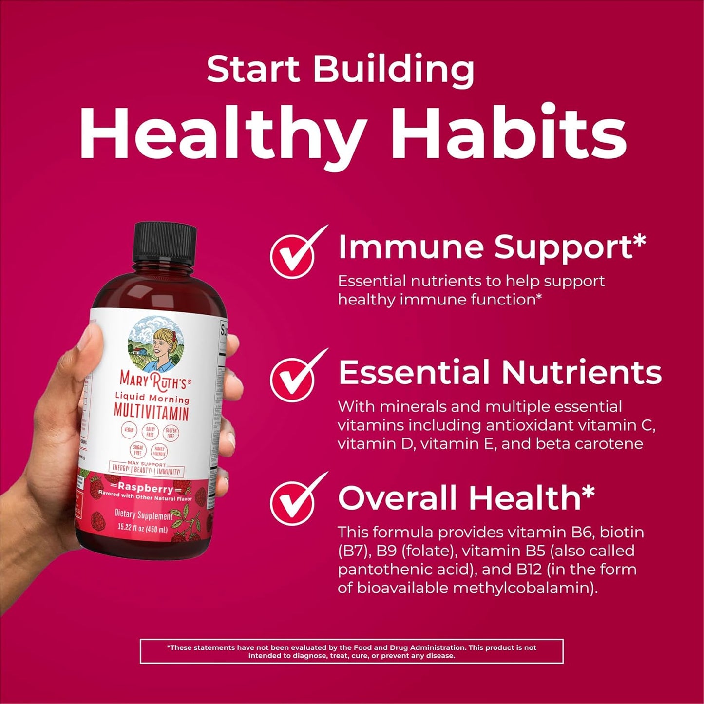 Mary Ruth's Liquid morning Multivitamins for men & women, 15.22 oz