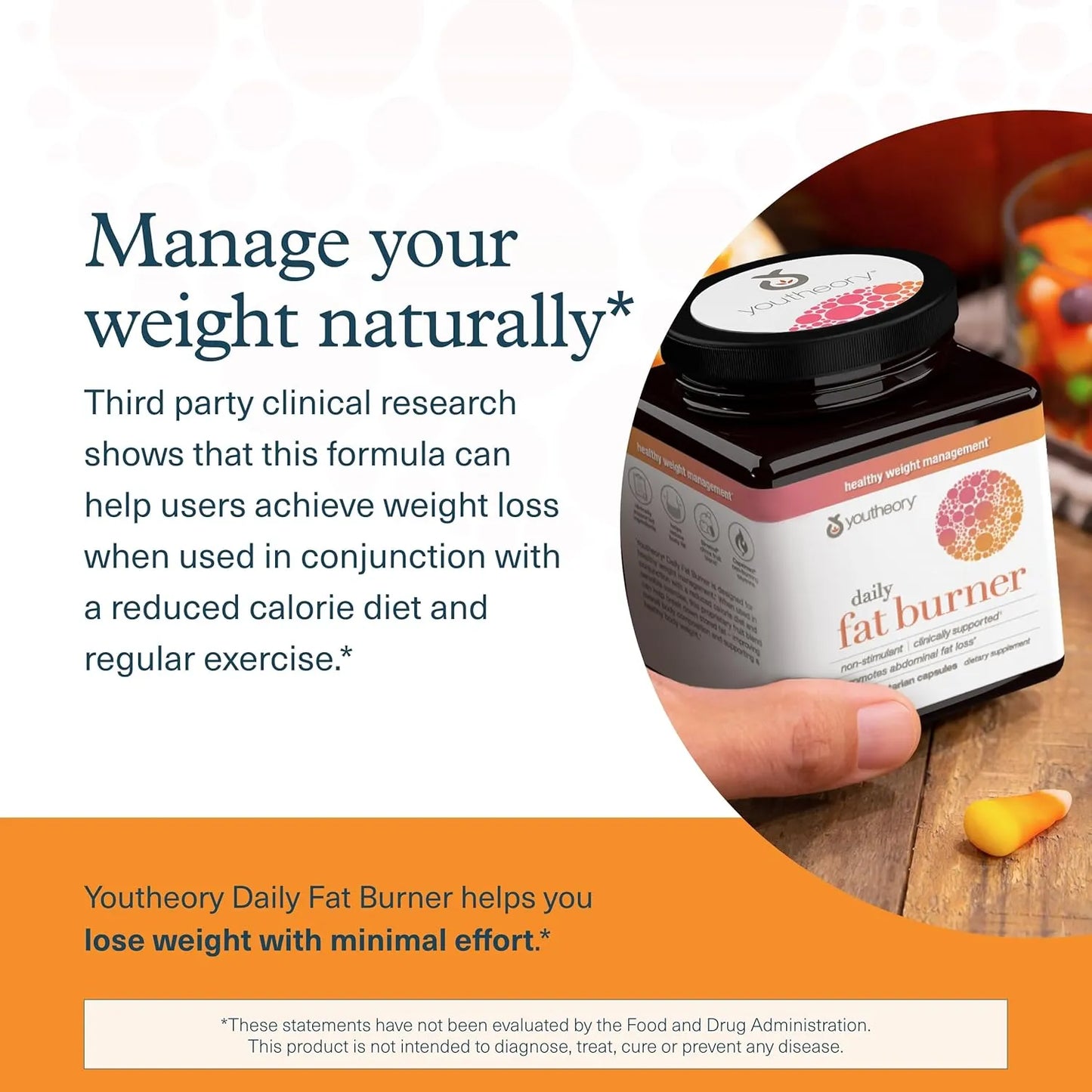 Youtheory Daily Fat Burner, 60 Vegetarian Capsules