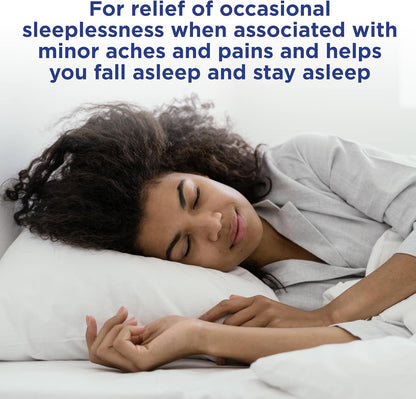 Amazon Basic Care Ibuprofen PM, Ibuprofen 200 mg and Diphenhydramine Citrate 38 mg Tablets, Pain Reliever and Nighttime Sleep-Aid, 120 Count