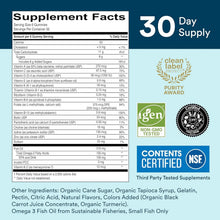 SmartyPants Daily Gummy Multivitamin Adult: Vitamin C, D3, & Zinc for Immunity, Omega 3 Fish Oil (DHA/EPA), Iodine, Choline, Vitamin B6, E, B12, 180 count (30 Day Supply) SmartyPants