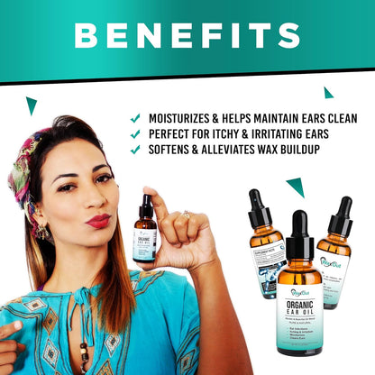 Natural Mullein Ear Wax Removal Oil & Cleaner with Garlic | Pain & Earache Drops | Earwax Softener, Moisturizer & Allergy Soothing | Tinnitus, Itching, Ringing, Infections & Clogged Ears Relief