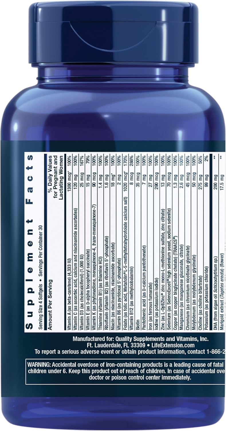 Life Extension, Prenatal Advantage, 120 Easy-To-SwallowSoftgels