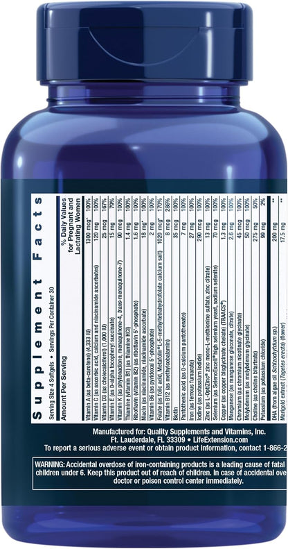 Life Extension, Prenatal Advantage, 120 Easy-To-SwallowSoftgels