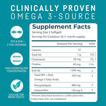 Kori Krill Oil Omega-3 400mg, 90 Softgels | Multi-Benefit Omega-3 Supplement