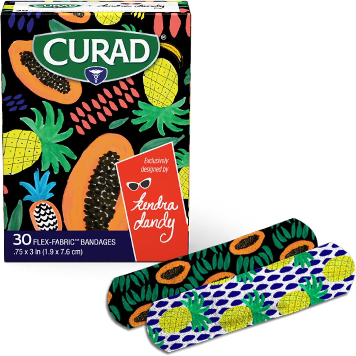 Curad Kendra Dandy Designer Adhesive Fabric Bandages 30 Count Boxes