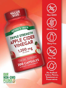 Nature's Truth Apple Cider Vinegar Capsules | 1200mg | 200 Pills Nature's Truth