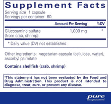 Pure Encapsulations Glucosamine Sulfate 1,000 mg | Supplement for Joint Support and Mobility, Cartilage Health, and Connective Tissue* | 60 Capsules Pure Encapsulations