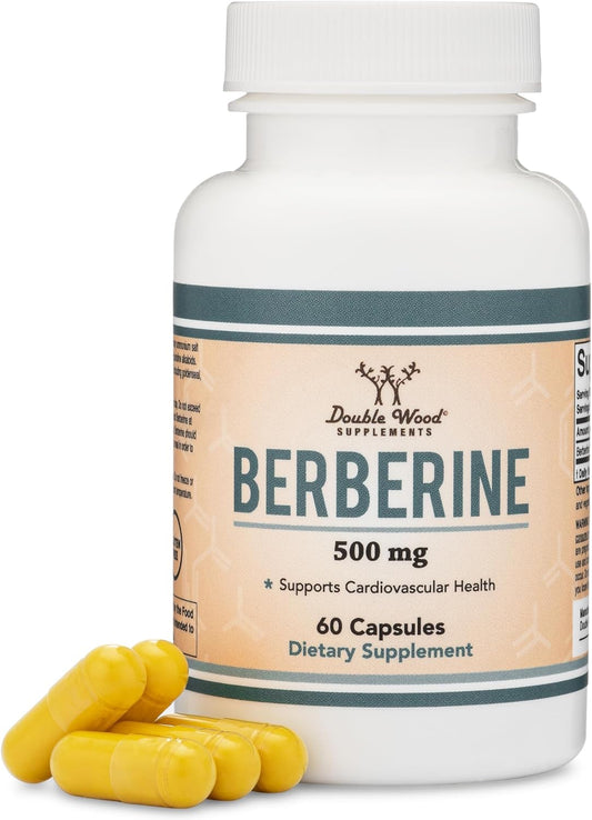Double Wood Berberine Supplement 500mg, 60 Capsules