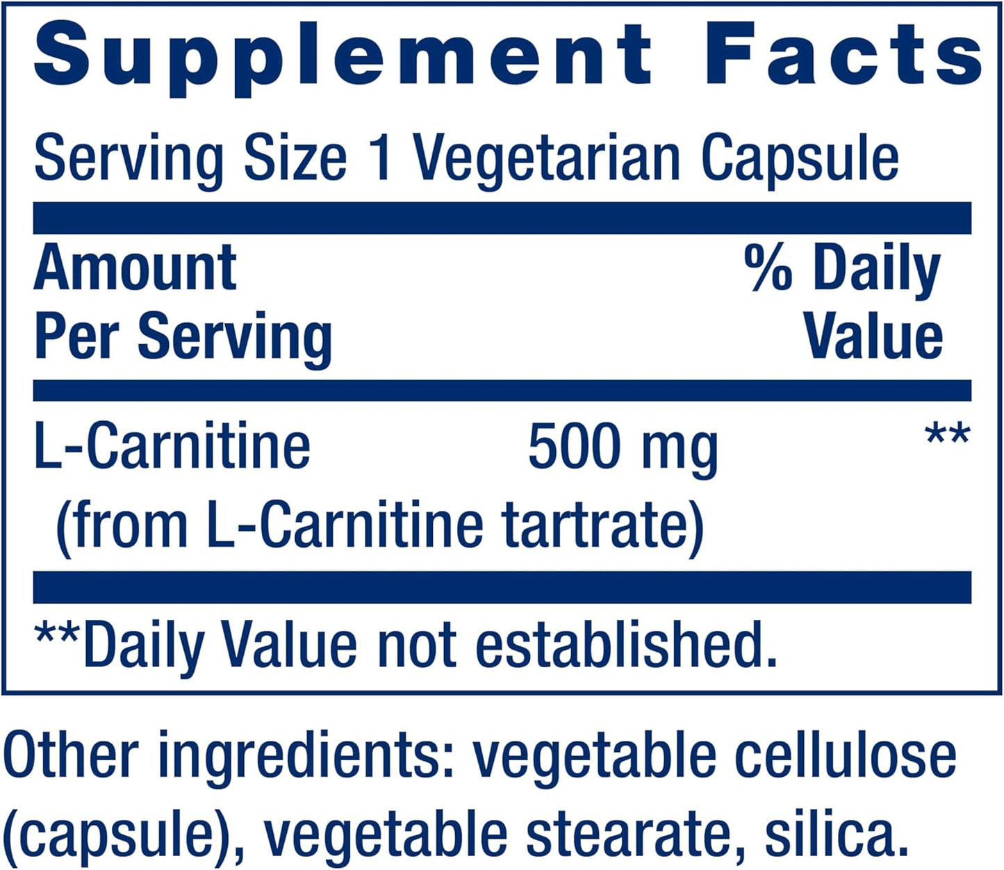 Life Extension L-Carnitine, 500mg, 30 Capsules