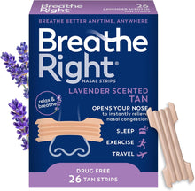 Breathe Right Nasal Strips Lavender Scent Extra Strength Tan Nasal Strips - 26 ct Breathe Right