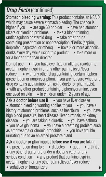 Excedrin PM Pain Reliever and Nighttime Sleep-Aid Caplets for Headache Relief – 24 Count