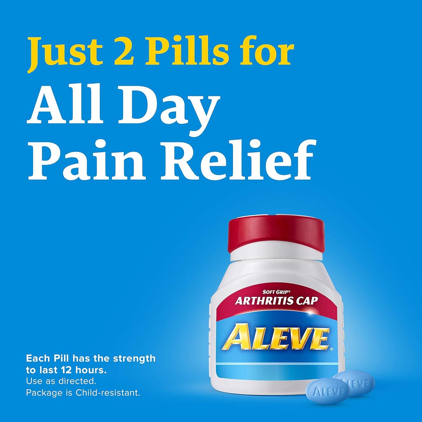 Aleve Soft Grip Arthritis Cap Pain Reliever/Fever Reducer Naproxen Sodium Caplets, 220 mg, 24 ct