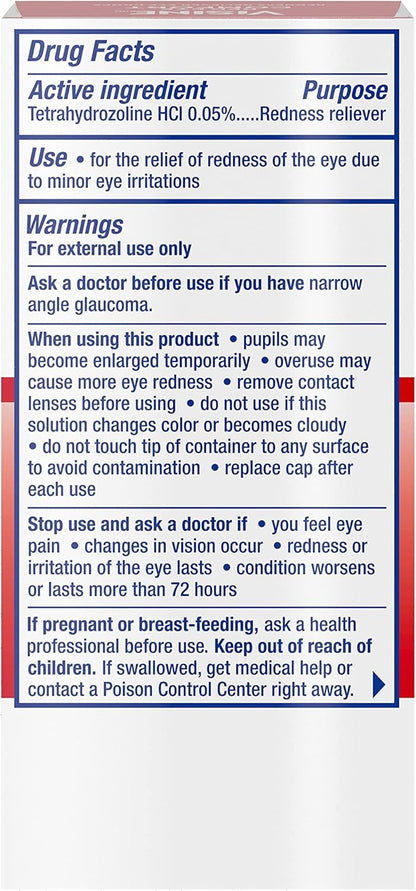 Visine Red Eye Comfort Redness Relief Eye Drops - 0.5 fl. oz