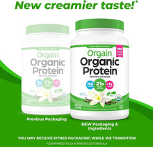 Orgain Organic Vegan Protein Powder, Vanilla Bean - 21g of Plant Based Protein, Low Net Carbs, Gluten Free, Lactose Free, No Sugar Added, Soy Free, Kosher, Non-GMO, 2.03 Lb Orgain