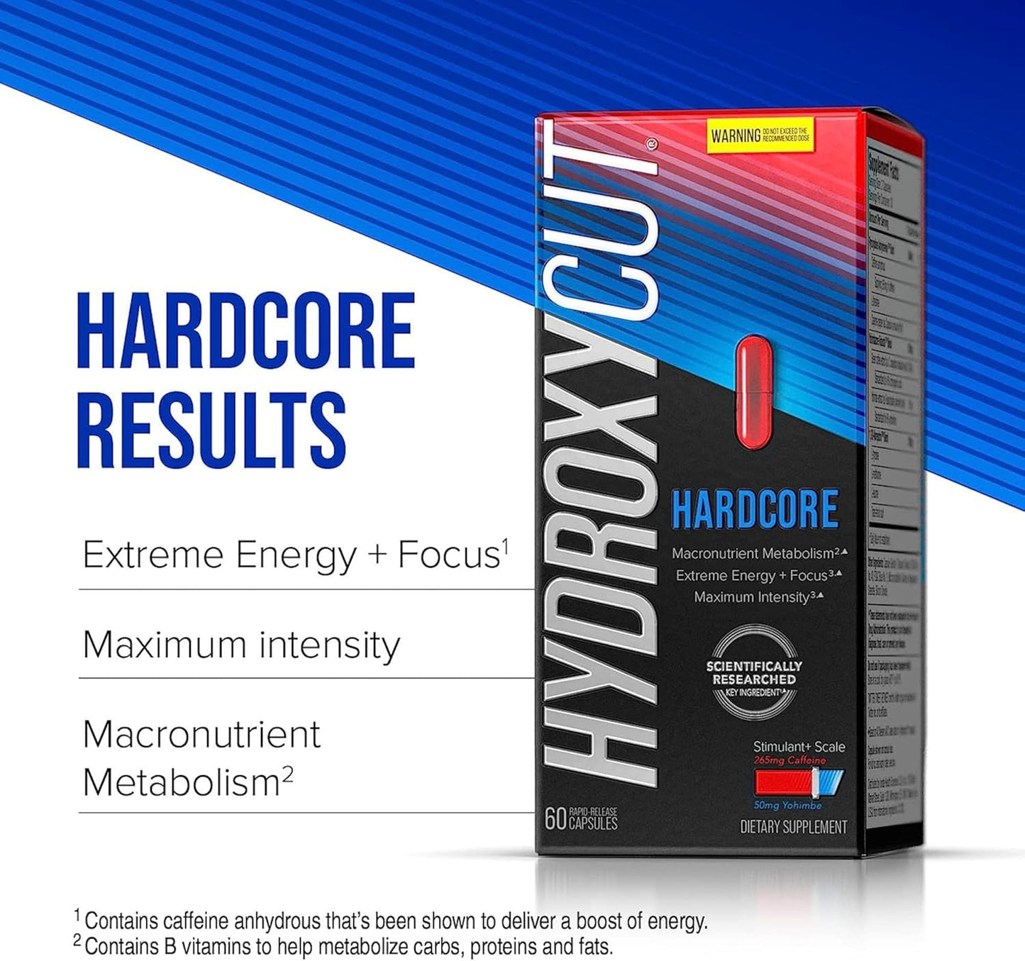 Weight Loss Pills for Women & Men Hydroxycut Hardcore Weight Loss Supplement Pills Metabolism Booster 60 Pills