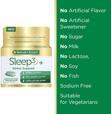 Nature's Bounty Stress Support Melatonin by Sleep3, 10mg, Tri-Layered Tablets, 56 Count Nature's Bounty