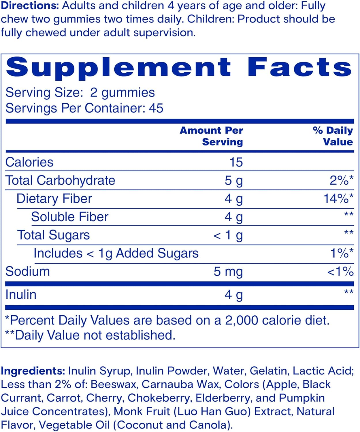 PHILLIPS Fiber Good Gummies, 90 Count, Inulin Soluble Fiber Gummy with Natural Flavors to Help Support Regularity*