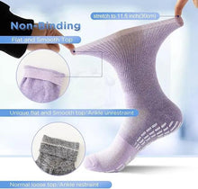Bulinlulu Diabetic Socks with Grippers for Women&Men-6 Pairs Bamboo Non Binding Diabetic Ankle Socks,Extra Wide Non Skid Stretchy Loose Top Socks with... Bulinlulu