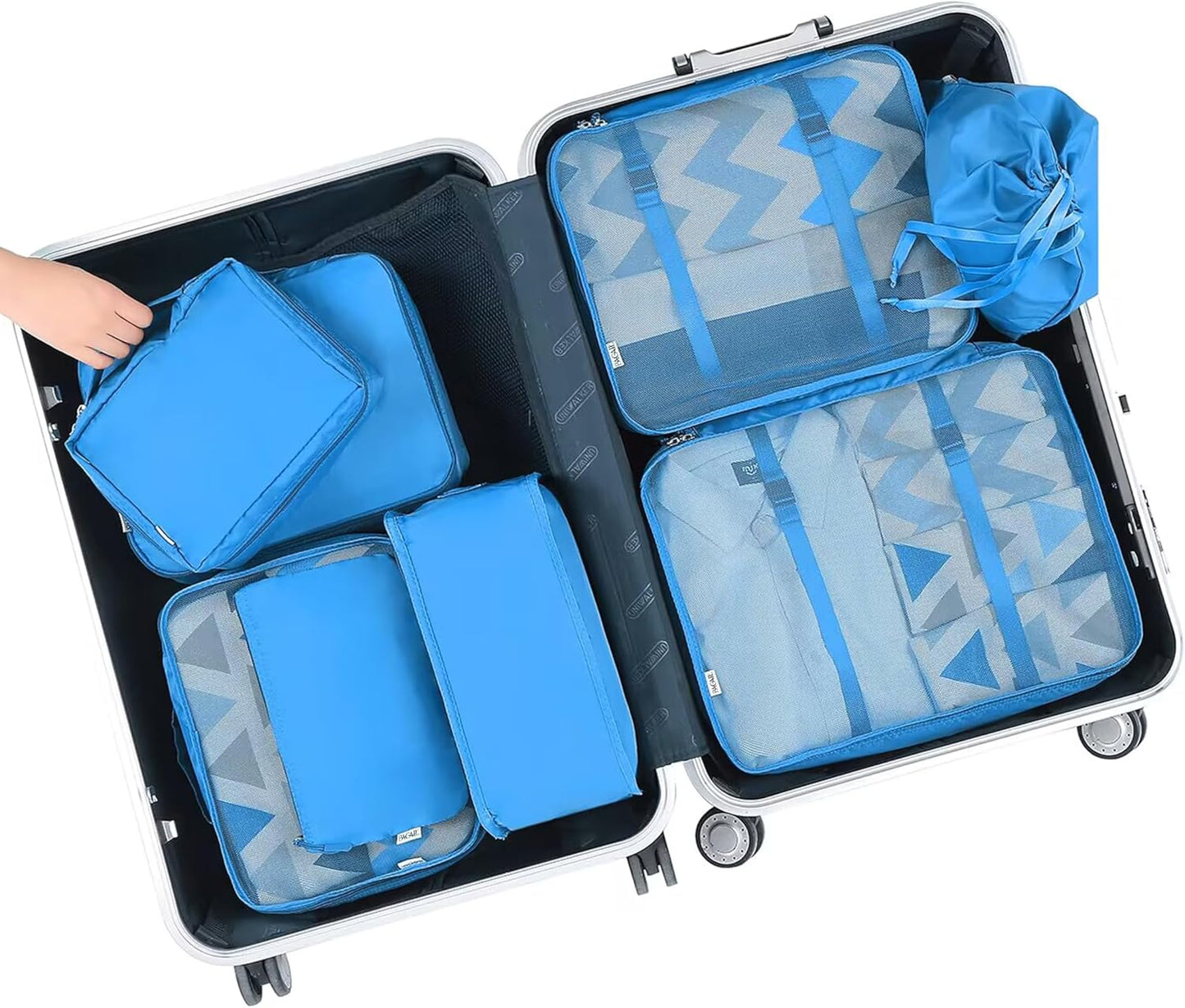 BAGAIL 8 Set Packing Cubes Luggage Packing Organizers for Travel Accessories