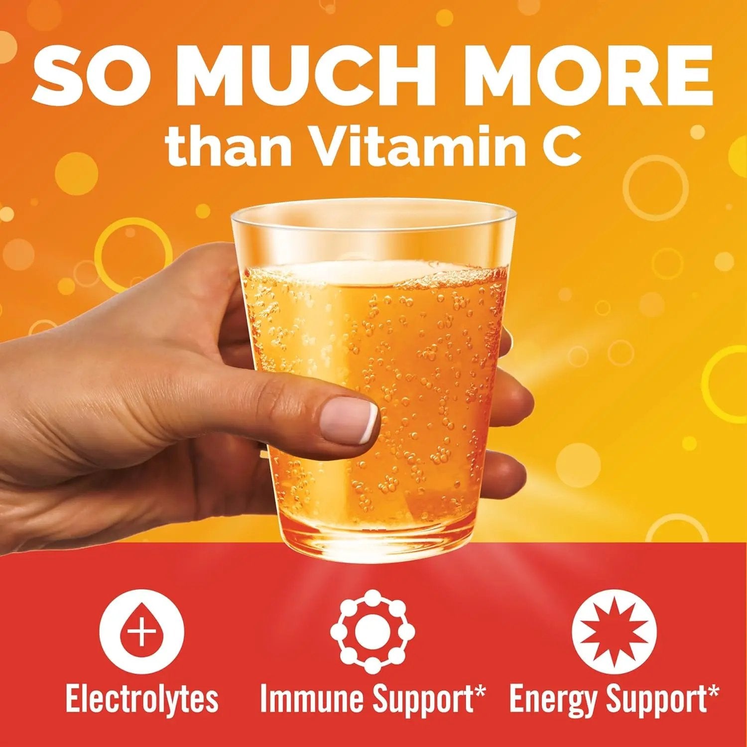 Emergen-C 1000Mg Vitamin C Powder for Immune Support Super Orange - 60 Ct Emergen-C