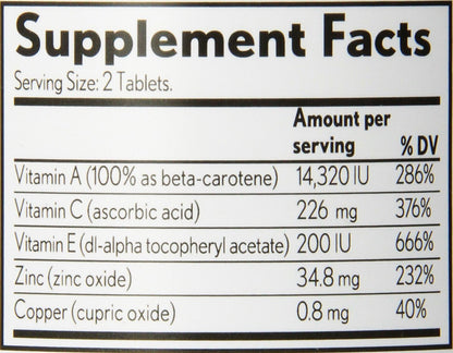 PreserVision AREDS Eye Vitamin & Mineral Supplement, Tablets, 240 Count (Pack of 1) , Packaging may vary