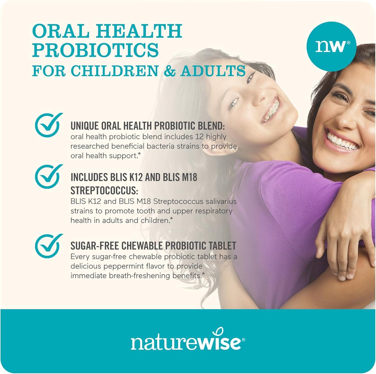 NatureWise Oral Health Probiotics, 50 Count