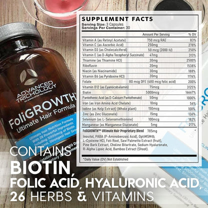 FoliGROWTH  Growth Supplement for Thicker Fuller Hair