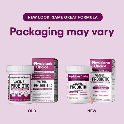 Physician's CHOICE Vaginal Probiotics (6 billion CFU) for Women - 30 capsules