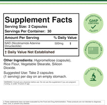 Double Wood NAD+ 500mg, 60 Capsules Double Wood