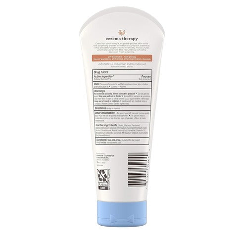 Aveeno Baby Eczema Therapy Moisturizing Cream, Natural Colloidal Oatmeal & Vitamin B5, Moisturizes & Relieves Dry, Itchy, Irritated Skin, Paraben & Steroid & Fragrance Free, 7