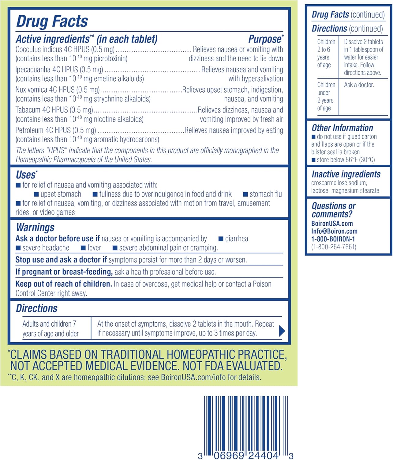 NauseaCalm Relief for Upset Stomach, Nausea, and Vomiting Due to Stomach Flu, Overindulgence, or Motion Sickness - Non-Drowsy - 60 Count