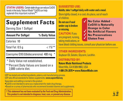 Nature Made CoQ10 400mg Softgels, 90 ct.