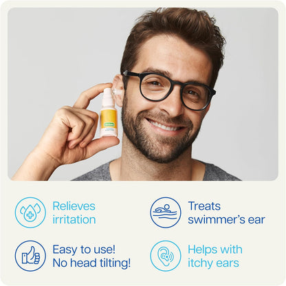 NAVEH PHARMA Otic Guard Natural Ear Wax Removal Spray – Herbal-Oil Blend for Ear Infections and Ear Pain in Adults – Ear Wax Softener for Clogged Ear Relief and Swimmer’s Ear (0.5 Fl Oz)