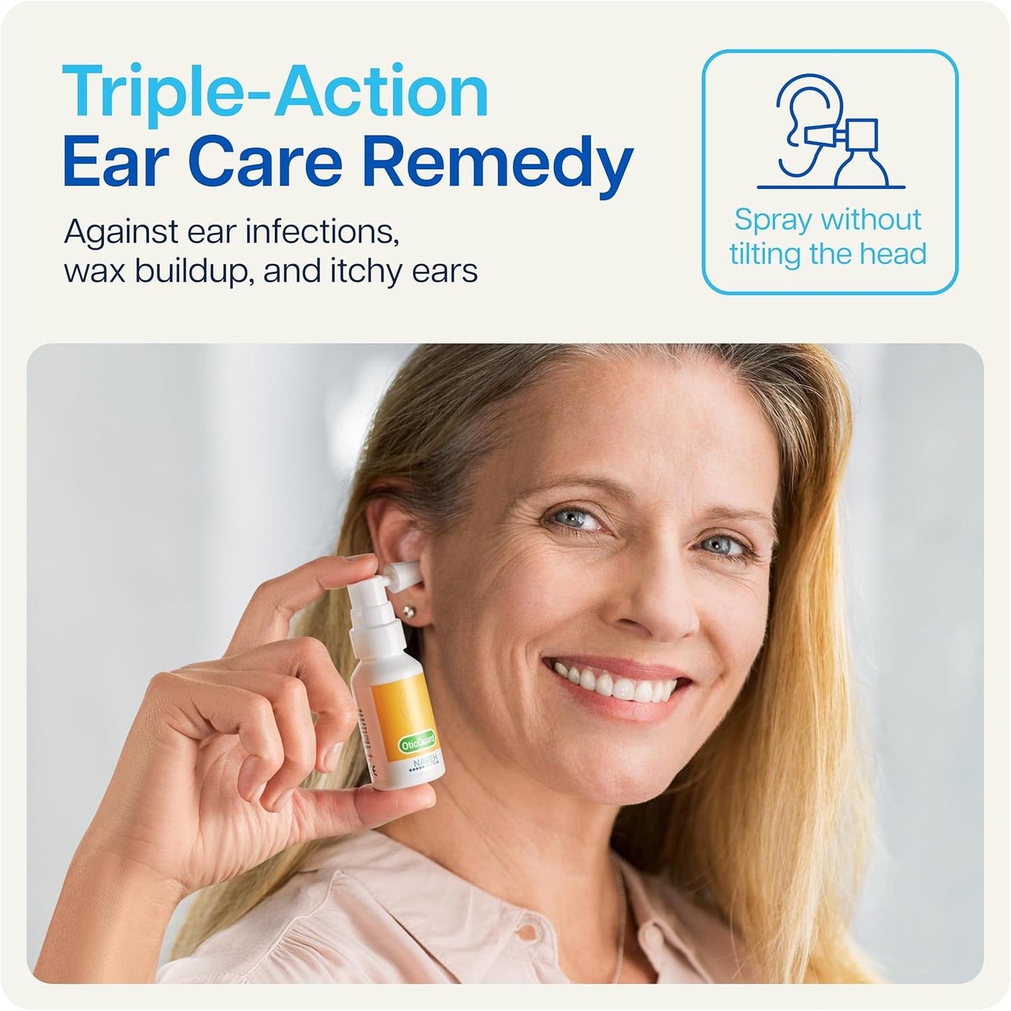 NAVEH PHARMA Otic Guard Natural Ear Wax Removal Spray – Herbal-Oil Blend for Ear Infections and Ear Pain in Adults – Ear Wax Softener for Clogged Ear Relief and Swimmer’s Ear (0.5 Fl Oz)