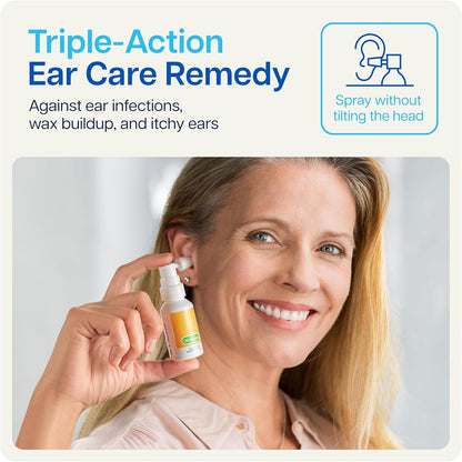 NAVEH PHARMA Otic Guard Natural Ear Wax Removal Spray – Herbal-Oil Blend for Ear Infections and Ear Pain in Adults – Ear Wax Softener for Clogged Ear Relief and Swimmer’s Ear (0.5 Fl Oz)