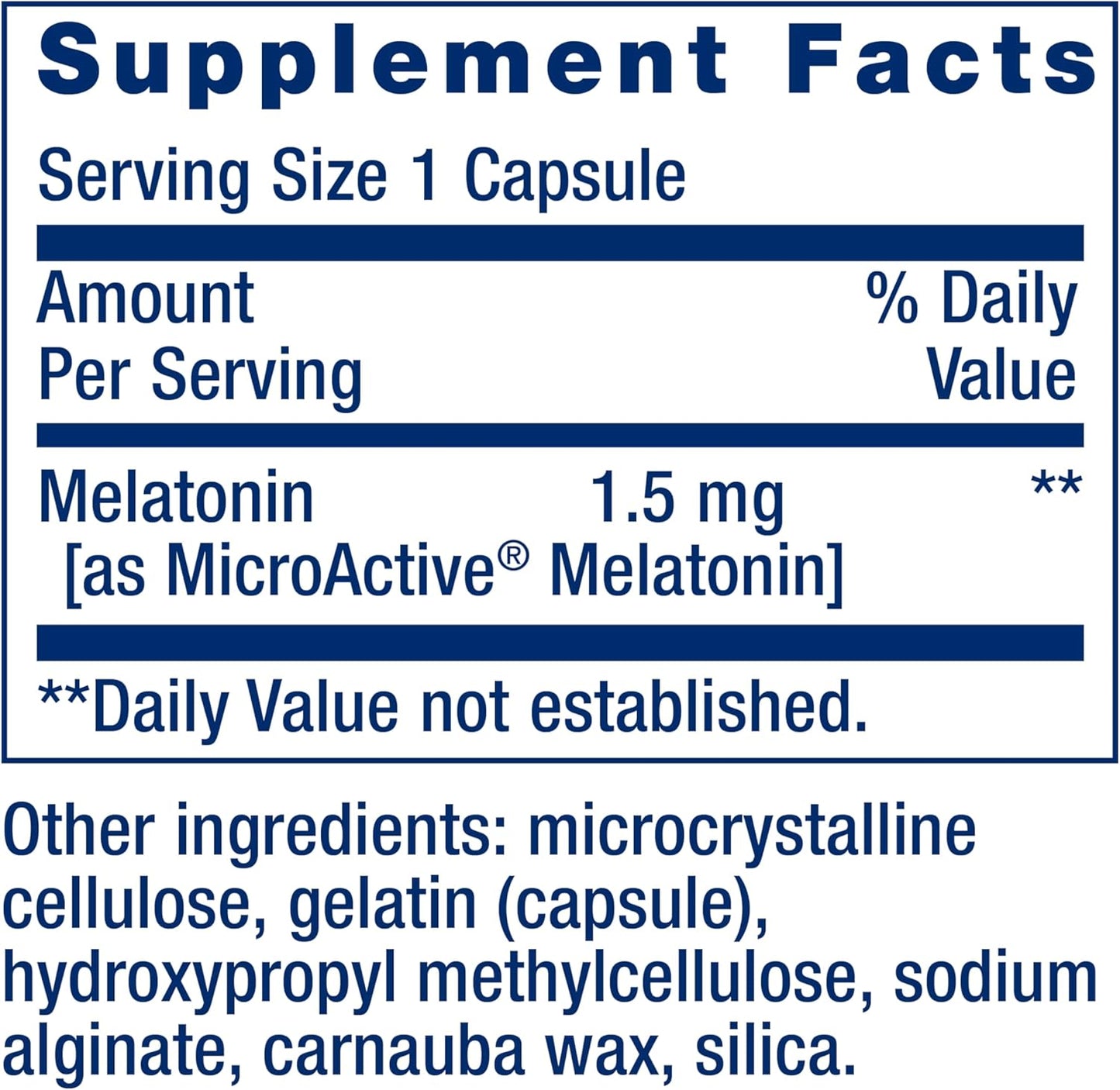 Life Extension Melatonin IR/XR, 1.5 mg, immediate- and Extended-Release Formula for Optimal Sleep Support 60 Capsules
