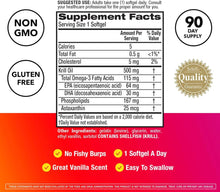 Antarctic Krill Oil 500mg Omega 3 Fatty Acid Supplement, MegaRed Extra Strength EPA & DHA Softgels (90cnt box), Antioxidant Astaxanthin, Heart Health Supplement With No Fish Oil Aftertaste MegaRed