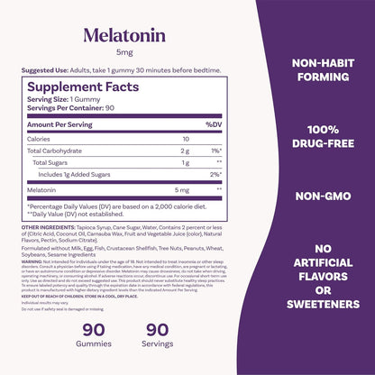 Natrol Melatonin 5 mg, 90 Strawberry-Flavored Gummies