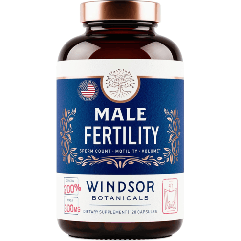 Male Fertility Supplement with Maca Root - Prenatal Fertility Supplements for Men - 120 Capsules, 2 Month