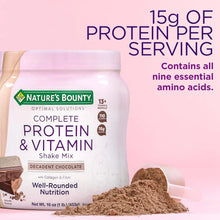 Nature's Bounty Complete Protein & Vitamin Shake Mix with Collagen & Fiber, Contains Vitamin C for Immune Health, Decadent Chocolate Flavored, 1 lb Nature's Bounty