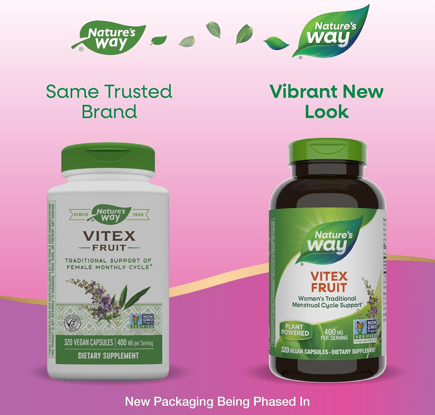 Nature’s Way Vitex Fruit, Traditional Support of Monthly Cycle*, Vegan, Non-GMO, 320 Capsules