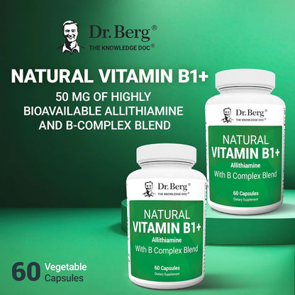 Dr. Berg Natural Vitamin B1 B6 B12 Complex - 60 Capsules